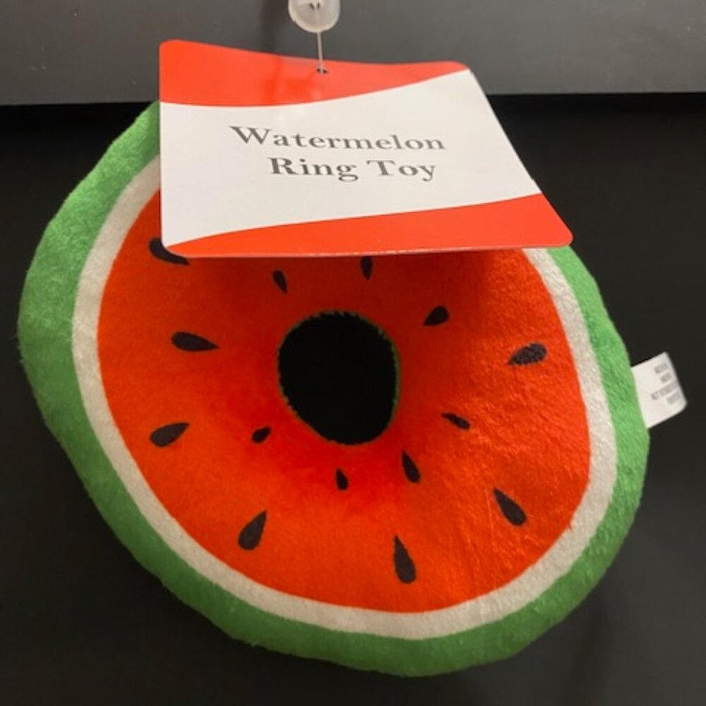 Dog Plush Watermelon Ring Toy
